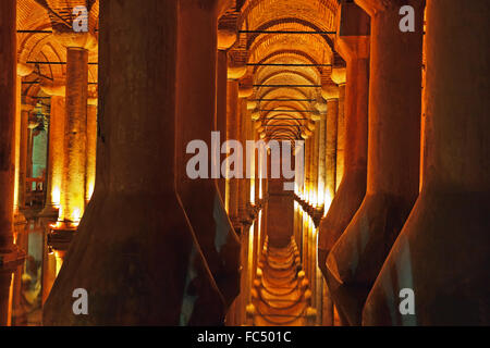 Unterirdische Wasser Zisterne - Istanbul Stockfoto