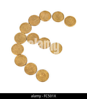 Euro-Münzen-symbol Stockfoto