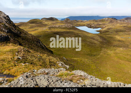 Blick von der ein Sgurr, die Insel Eigg, kleinen Inseln, Schottland Stockfoto