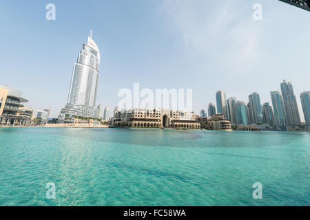 Dubai - 10. Januar 2015: Die Adresse Hotel am 10. Januar in Vereinigten Arabischen Emiraten, Dubai. Adresse Hotel ist beliebte 5-Sterne-Hotel. Stockfoto