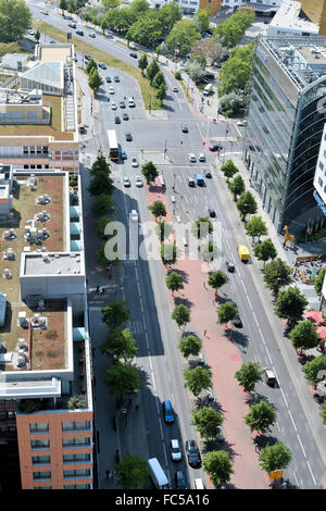 Blick von einem Hochhaus in Berlin Stockfoto