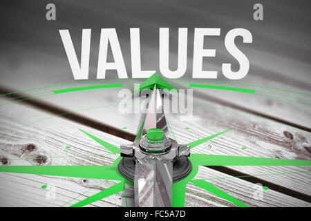 Werte gegen Digital erzeugte grau Holzbohlen Stockfoto