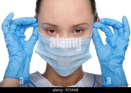 Junge Frau in medizinischen outfit Stockfoto