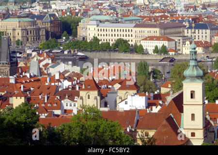 St.-Nikolaus-Kirche in Prag Stockfoto