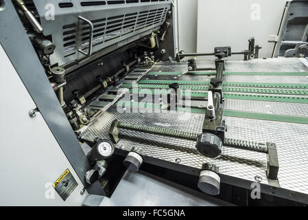 Offset-Druckmaschine Stockfoto