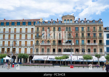 Plaza del Castillo in Pamplona Stockfoto