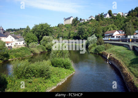 Runkel am Fluss Lahn West Deutschland Stockfoto