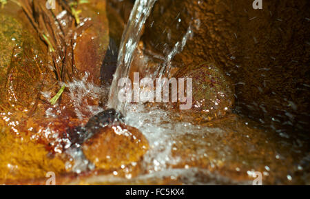 Natürliche Quelle für mineralische Heilwasser. Stockfoto