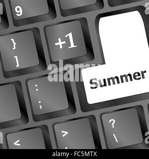 Schaltfläche "Sommer auf Computer-Tastatur Stockfoto