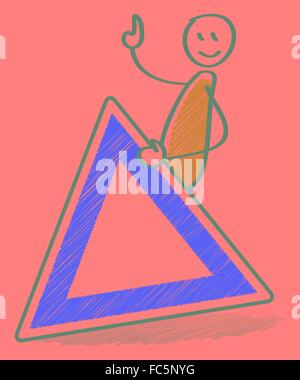 Warnschild Stockfoto