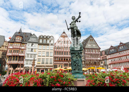 Quadratische Romerberg Stadt Frankfurt am Main Deutschland Stockfoto