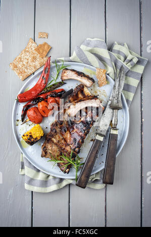 Gegrillte Spareribs Stockfoto