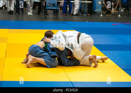 Die Jugendlichen im Judo Stockfoto