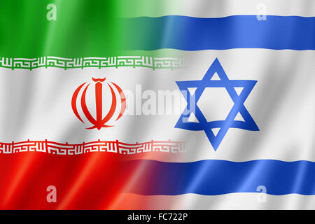 Iran und Israel Flagge Stockfoto