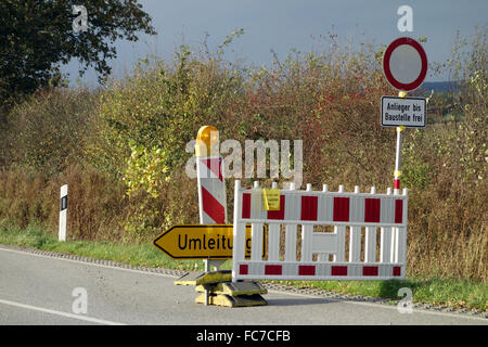 Straßensperrung Stockfoto