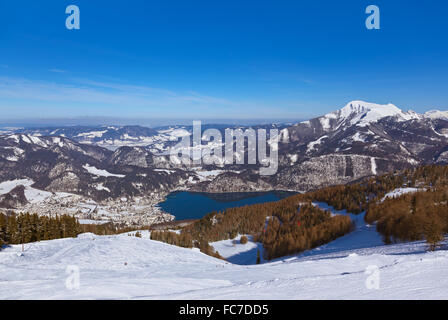 Berge ski Resort St. Gilgen Österreich Stockfoto