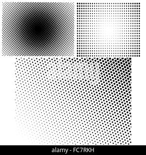 Satz der Rasterpunkte. Stockfoto