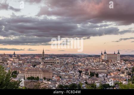 Panoramablick auf Stadt Toledo in Spanien Stockfoto