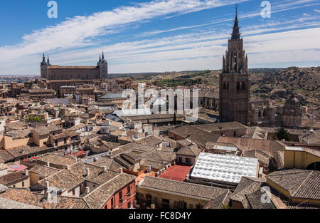 Panoramablick auf Stadt Toledo in Spanien Stockfoto