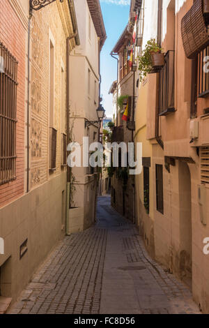 Engen Gassen der Stadt Toledo in Spanien Stockfoto