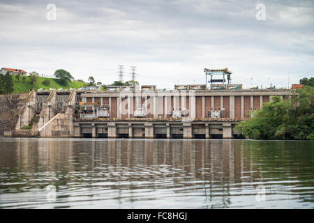 Der Damm bei Bujagali-Fälle, Jinja, Uganda, Afrika Stockfoto