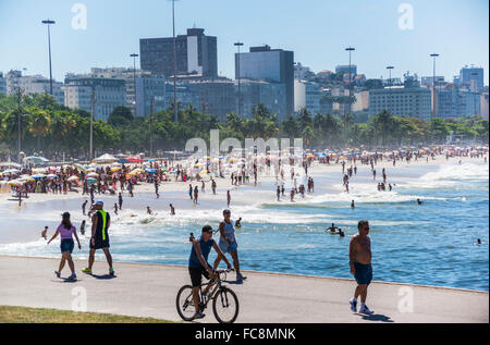 Flamengo Strand, Rio De Janeiro, Brasilien Stockfoto