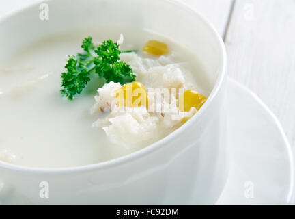 Dicke geräucherte Haddock chowder Stockfoto