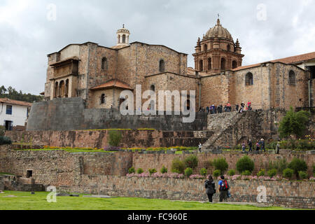 Coricancha, wichtige Tempel der Inka-Reiches, Cusco Stadt Cuzco, UNESCO World Heritage Site, Peru, Südamerika Stockfoto