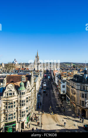 Ansicht von Oxford von Carfax Tower, Oxford, Oxfordshire, England, Vereinigtes Königreich, Europa Stockfoto