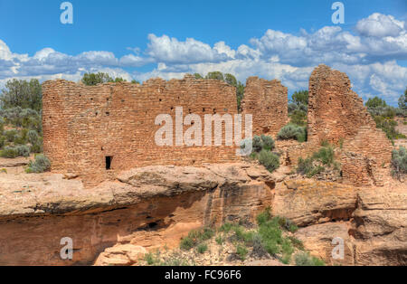 Hovenweep Burg, Square Tower Group, Anasazi Ruinen, aus AD1230, 1275, Hovenweep National Monument, Utah, USA Stockfoto