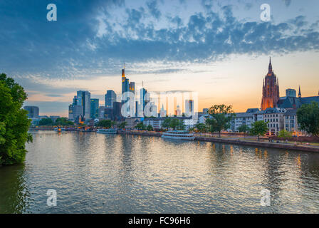 Die Skyline der Stadt Mains, Frankfurt Am Main, Hessen, Deutschland, europaweit Stockfoto