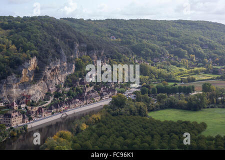 La Roque-Gageac, Dordogne, Frankreich Stockfoto