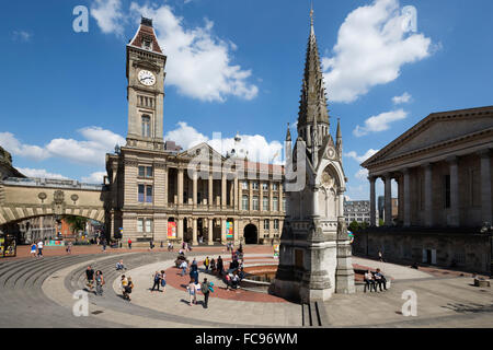 Birmingham Museum und Kunst-Galerie und Rathaus, Chamberlain Quadrat, Birmingham, West Midlands, England, Vereinigtes Königreich, Europa Stockfoto