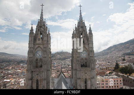 Die Basílica del Voto Nacional, Quito, Ecuador Stockfoto