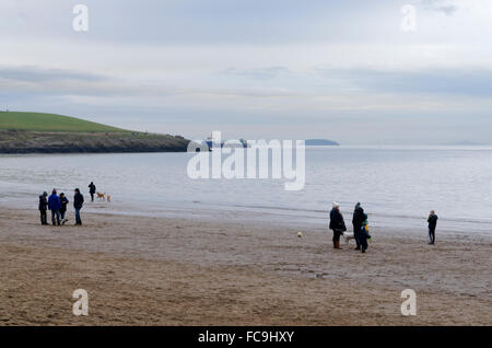 Beach, Whitmore Bay, Barry Island, Vale of Glamorgan, South Wales, UK. Stockfoto