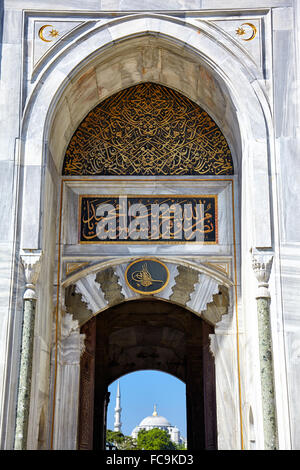 Kaiserlichen Tor der Topkapi-Palast, Istanbul Stockfoto