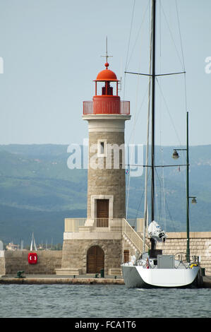 Licht in Saint Tropez Port Stockfoto