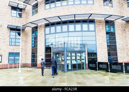 Westen Lindsey Rat Bezirksämter Gebäude Gainsborough ist eine Stadt im Westen Lindsey Bezirk von Lincolnshire UK England Stockfoto