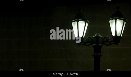 Nacht-Bild von der Lampe im park Stockfoto