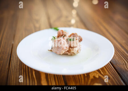 Stück von Lebertran Stockfoto