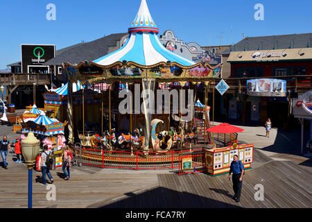 Karussell am Pier 39, San Francisco, San Francisco, Kalifornien, USA Stockfoto