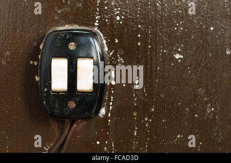 Alte Elektro Schalter Stockfoto