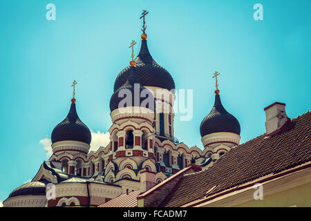 Kuppel des Alexander Nevsky Cathedral in Tallinn Altstadt, Europa Stockfoto