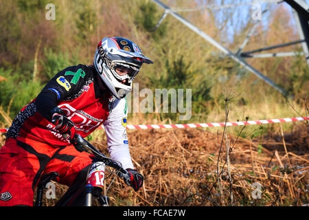 Fahrer, die Teilnahme an der NDH Cyclefix Chopwell Funduro, Chopwell, Gateshead, uk Stockfoto