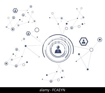 Soziale Netzwerk-Konzept. Stock Vektor