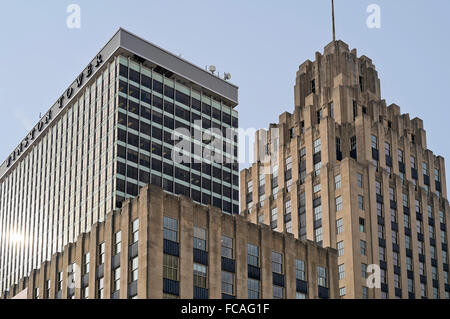 Winston-Turm und Rynolds Gebäude. Winston-Salem, NC-Architektur Stockfoto