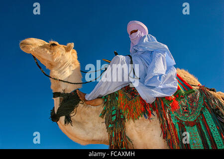 Algerien, Sahara, Hoggar (Ahaggar Berge), Tamanrasset Porträt der Tuareg, Sahara Wüste, Stockfoto