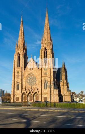 Ansicht der evangelischen Kirche St. Paul, Straßburg, Elsass, Frankreich Stockfoto