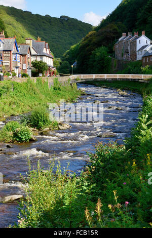 East Lyn River, Lynmouth Stockfoto