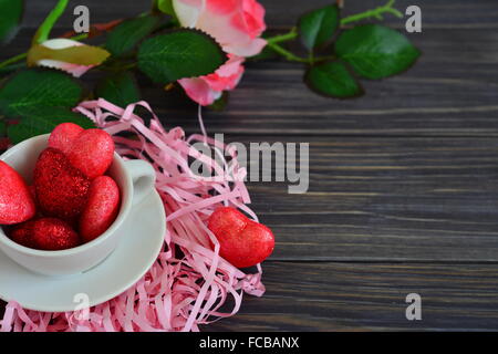 Liebe Karte zum Valentinstag mit Platz für text Stockfoto
